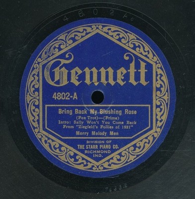 78tk-dance-GENNETT 4802-Merry Melody Men-(Bring back my Blushing Rose/Sal-O-May)