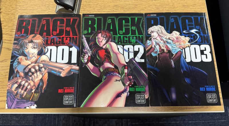Black Lagoon Volumes 1-3 English Viz Media Manga Very Good Condition
