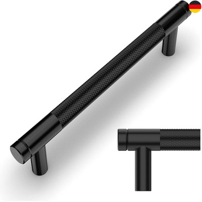 Amerdeco Schrankgriffe 128mm Lochabstand Schwarz Aluminium
