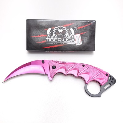 TIGER-USA Spring Assisted Open Pocket Knife 1065 German Surgical Steel