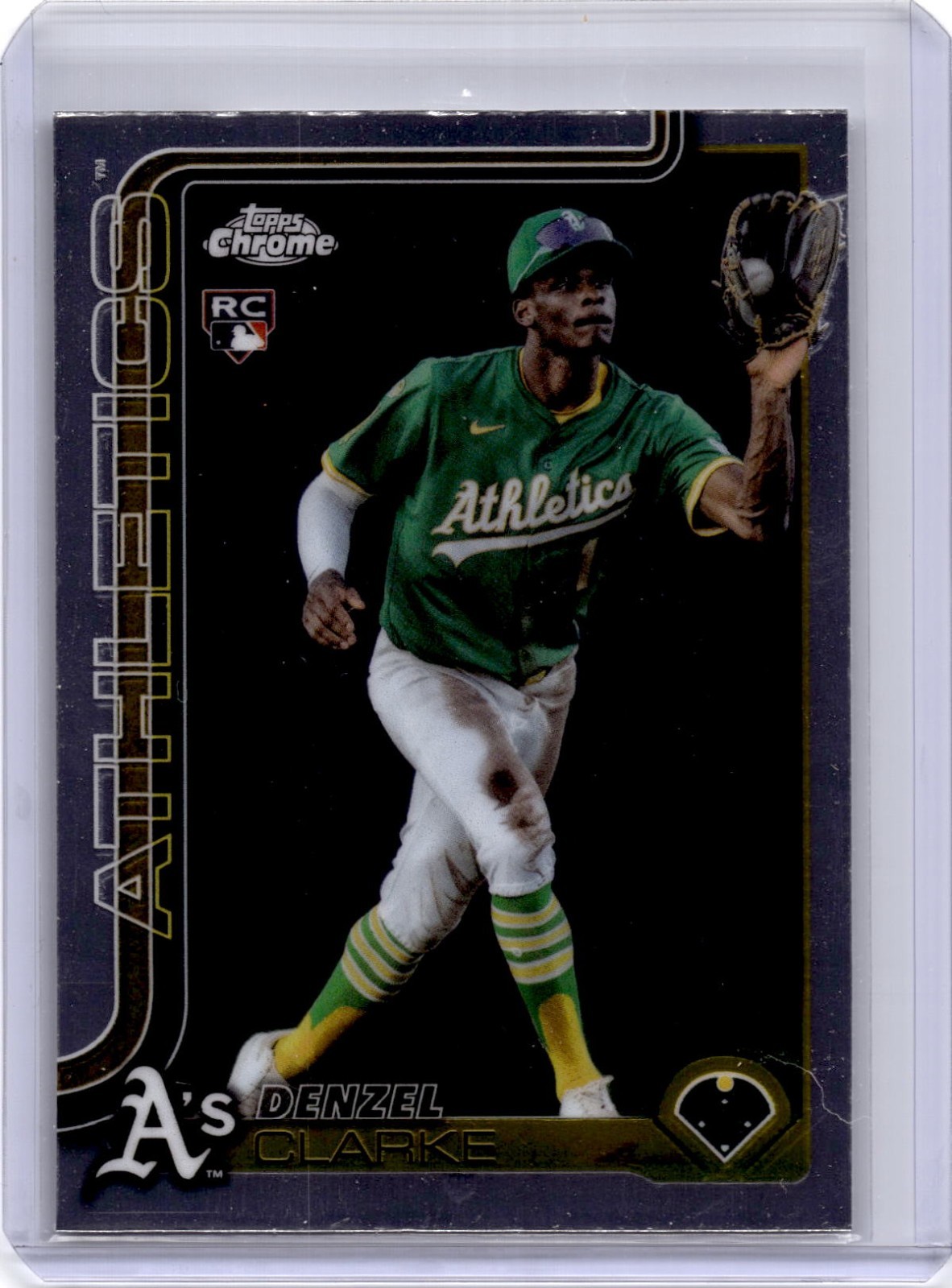 2025 Topps Chrome Update #USC15 Denzel Clarke Rookie Card RC Athletics