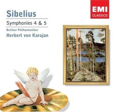 JEAN SIBELIUS HERBERT VON KARAJAN - Sibelius: Symphonies Nos. 4 & 5 - CD - RARE