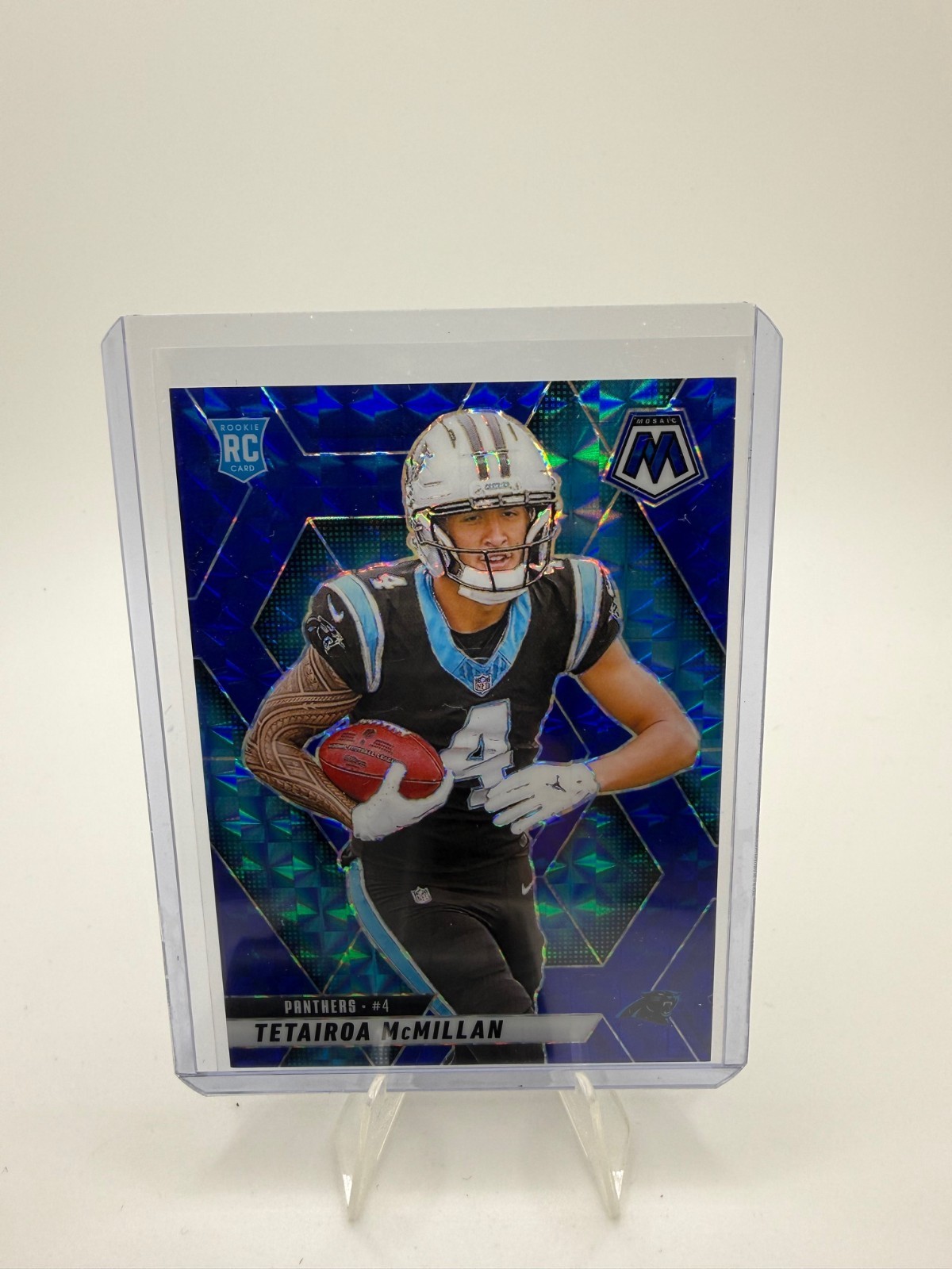 2025 Panini Mosaic Tetairoa McMillan Blue Prizm #309 Rookie /99 RC Panthers