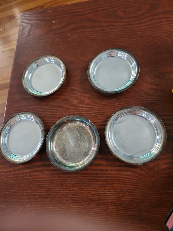 Vintage Silver Plate Coasters  Saks Fifth Avenue EPNS A1,Sheffield England, Rare