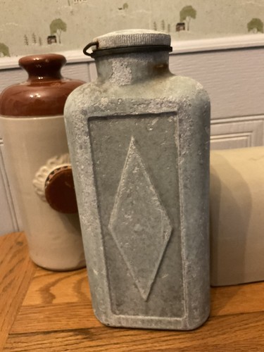 ANTIQUE STONE FRENCH HOT WATER BOTTLE PRIMITIVE COUNTRY RUSTIC SHABBY CHIC..