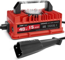 15 Amp 48 Volt Golf Cart Battery Charger for Yamaha G29 with 3 Pin Blade Plug