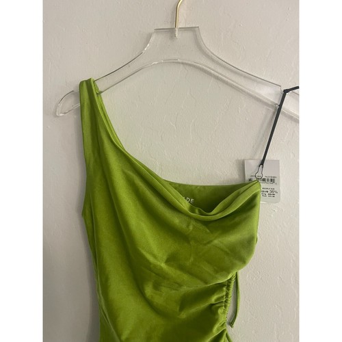 Jade Swim M Sena One Shoulder Cutout Einteiler Badeanzug grün Palmenglanz 220 $ - Bild 5 von 10
