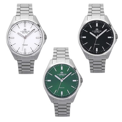 Lorenz Easy Time Herrenuhr mit Gehäuse und Titan Sub Armband 50m