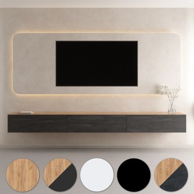 Planetmöbel WEST 3x TV-Board 100 cm   Moderne Lowboards Fernsehmöbel Wohnzimmer