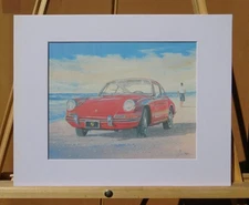1967 Porsche 912 Classic Car Print on Canvas Paper Limited Edition Painting Art