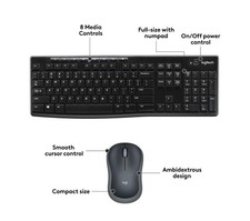 Logitech MK270 Wireless Keyboard/Mouse No usb Dongle,in box,Wireless