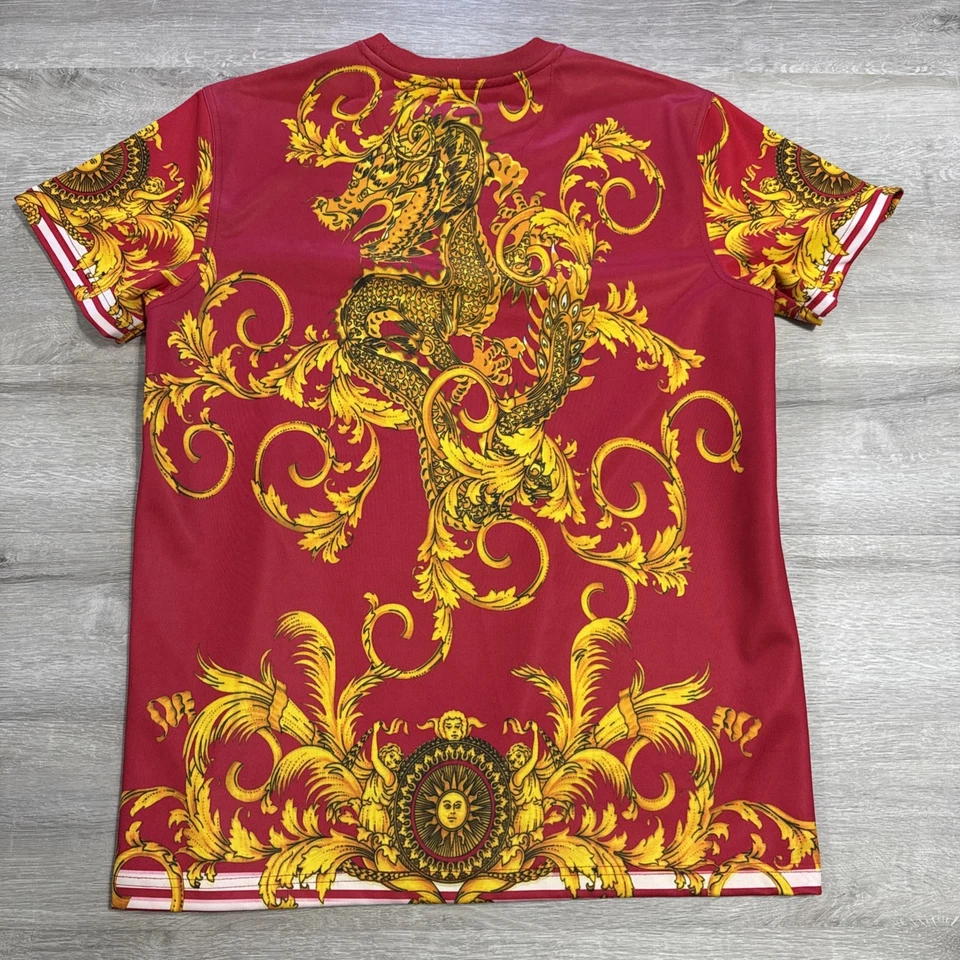 Hudson Shirt Baroque Dragon Gold Red Men’s L Tee All Over Print - Image 2 of 4