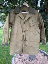 Vintage Red Head Bone Dry Jacket Mens Medium Duck Canvas Corduroy Collar Hunting