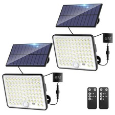 Kolpop Solar Lights Outdoor Garden with Lenses,3 Modes Remote Solar Security