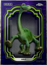 Arlo Disney Topps Chrome #164 Purple & Green Pulsar 114/150 2024 Good Dinosaur