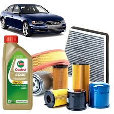 Kit Filtri Tagliando + 5lt Olio Castrol Edge Audi A4 (8k, B8) 2.0 TDI - Miniatura 1