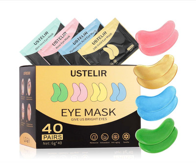 Under Eye Patches, 40 Pairs Eye Mask for Dark Circles, Wrinkles, Rose&Aloe Vera