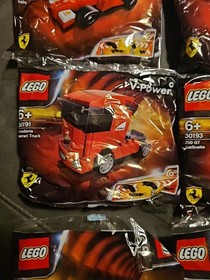 6x Lego Shell V Power Ferrari COMPLETE SET Retreat Polybag RED WHITE YELLOW BLACK