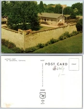 Sutters Fort Sacramento CA Postcard