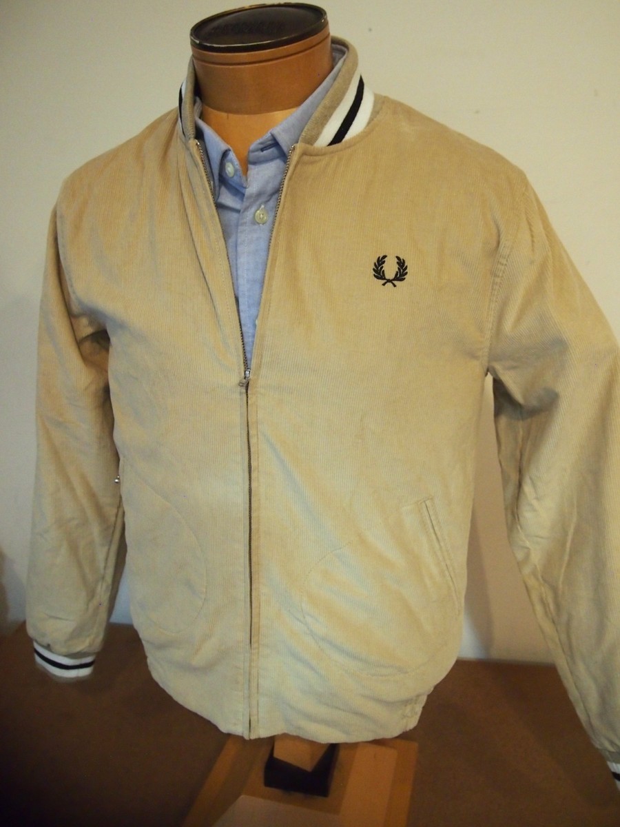 Fred Perry Made in England Needlecord Tennis Bomber Jacket NWT S