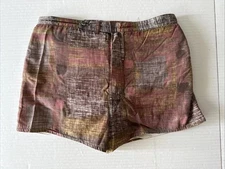 Catalina Swim Trunks Mens SZ 36 Short Shorts Vintage 30"X2" Lined Zipper Fly