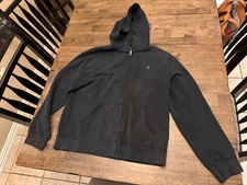 Polo Ralph Lauren Boys Hoodie Size XL 18-20 Black Full-Zip Pony Logo Sweatshirt