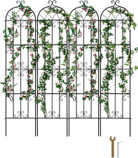 Garden Trellis for Climbing Plants, 87 X 20 In, 4 Packs Rustproof Metal Garden F