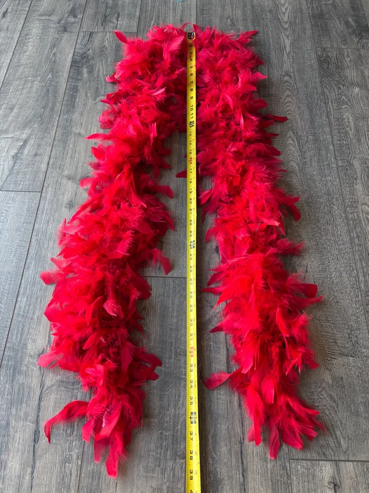 Boa Pluma Roja Talla Única Foto 2 de 4