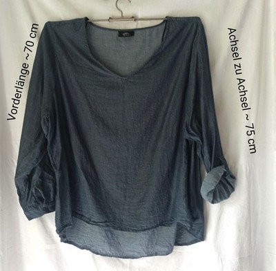 Leichte Damen Sommerbluse in Jeansoptik