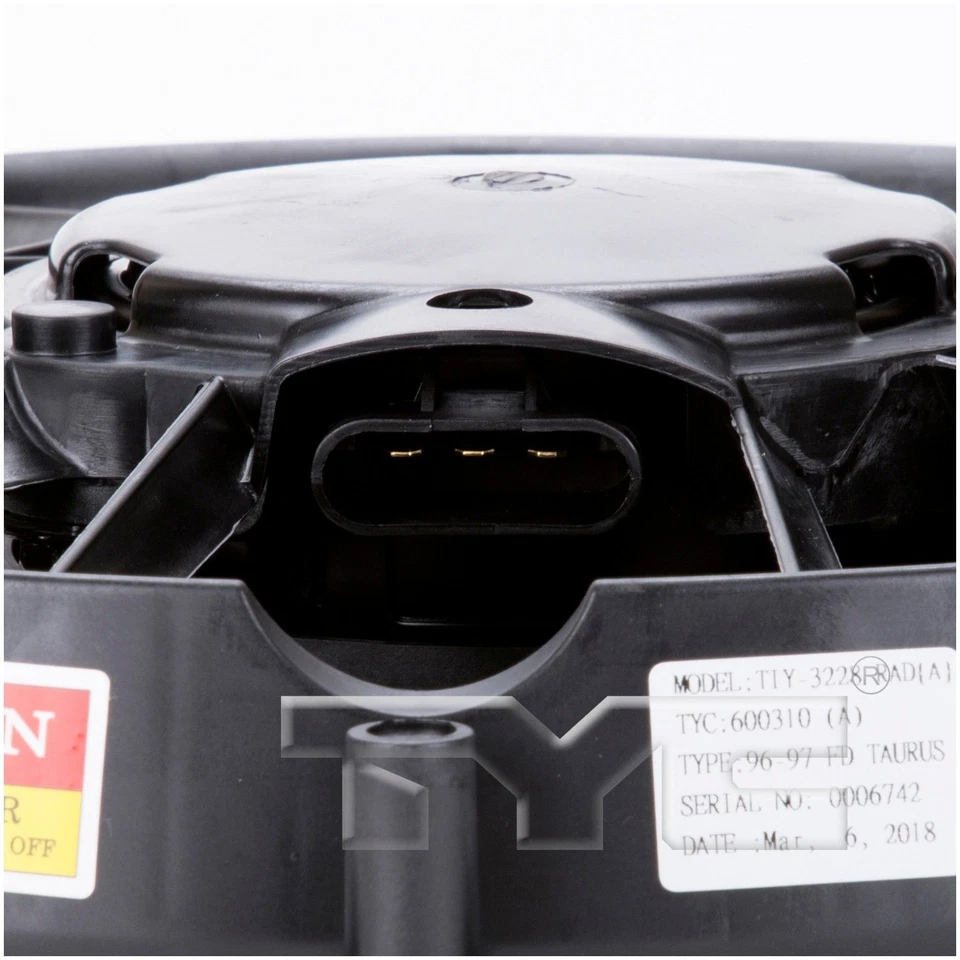 Conjunto de ventilador de refrigeración del motor TYC 600310 para 96-07 Ford Mercury Sable Taurus Foto 2 de 4