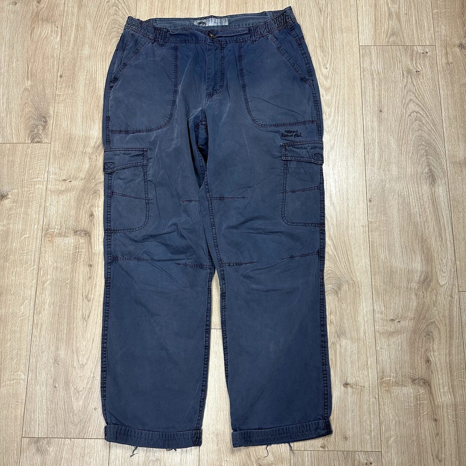 Weird Fish Cargo Utility Pants, Navy Blue, Vintage Surfwear, Size Mens W36 L30
