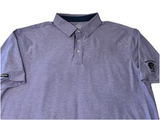 STRAIGHT DOWN Men's LG Stretch Collared Casual Golf Polo S/S Shirt LOGO Purple