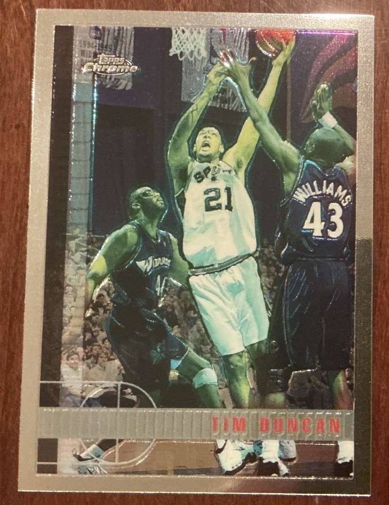 1997-98 Topps Chrome #115 Tim Duncan RC Rookie
