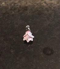James Avery Limited Edition Pink Christmas Tree Charm Sterling Silver and Enamel