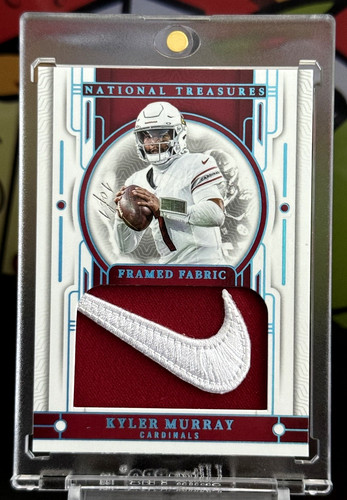 2023 National Treasures Kyler Murray Nike Logo Swoosh Platinum 1/1 Vikings