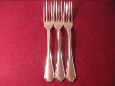 Set Of 3 Salad Forks Sant Andrea Rossini Satin Glossy Accent Stainless 7 3/8''