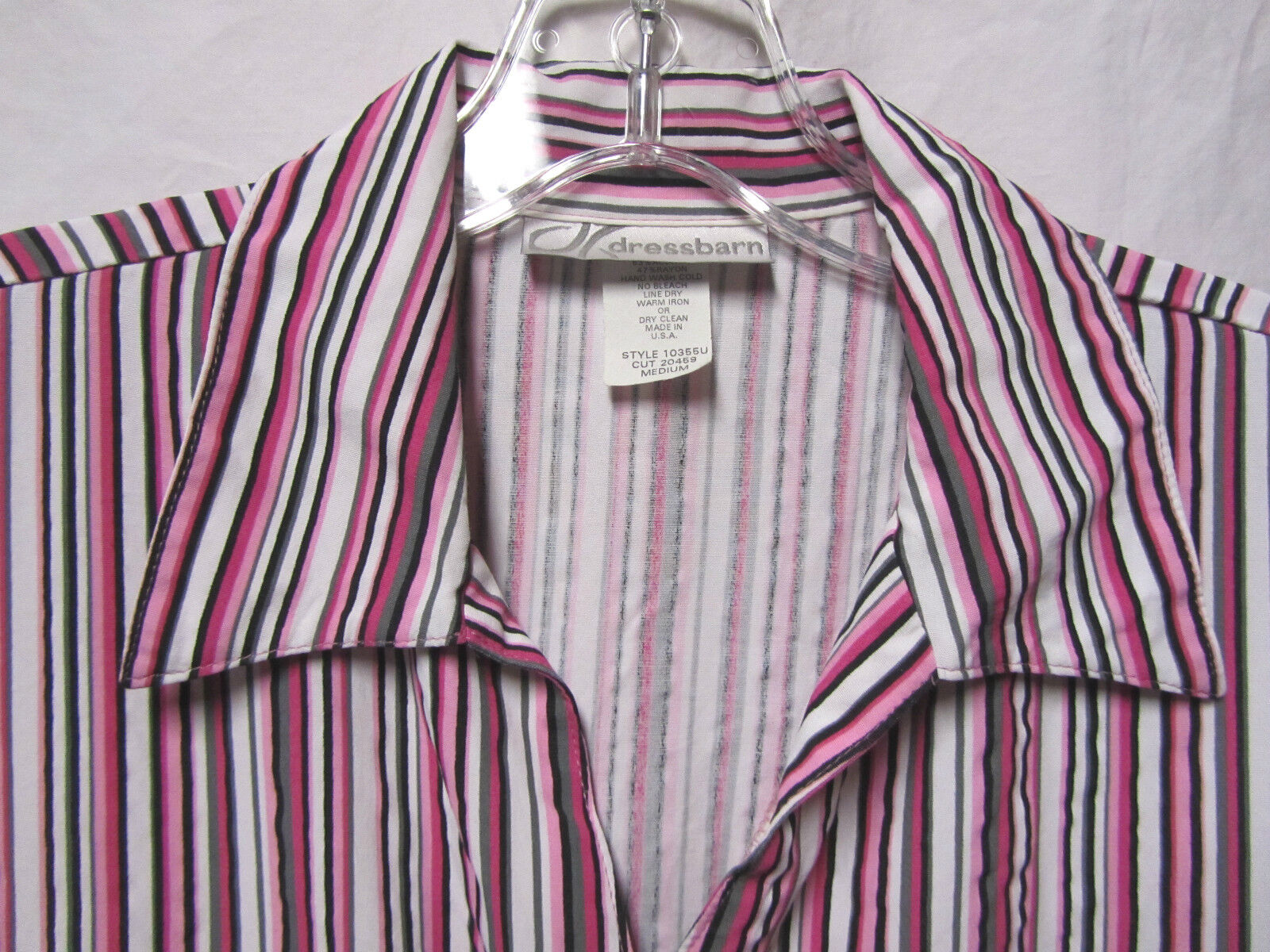 DRESSBARN blouse shirt top Medium  8/10 Bust 40 P… - image 2