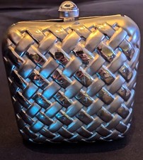 Vintage Valerie Stevens Metal Evening Bag/Clutch - Silver Woven Pattern