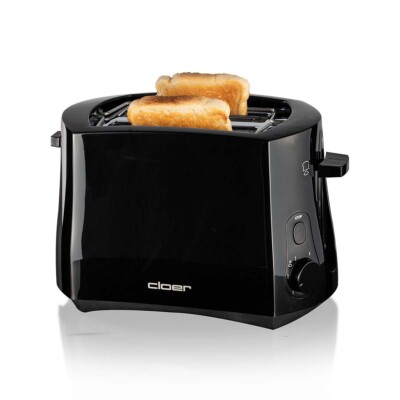 Toaster Cloer 3310 für 2 Toastscheiben Brötchenaufsatz Krümelschublade 825 W
