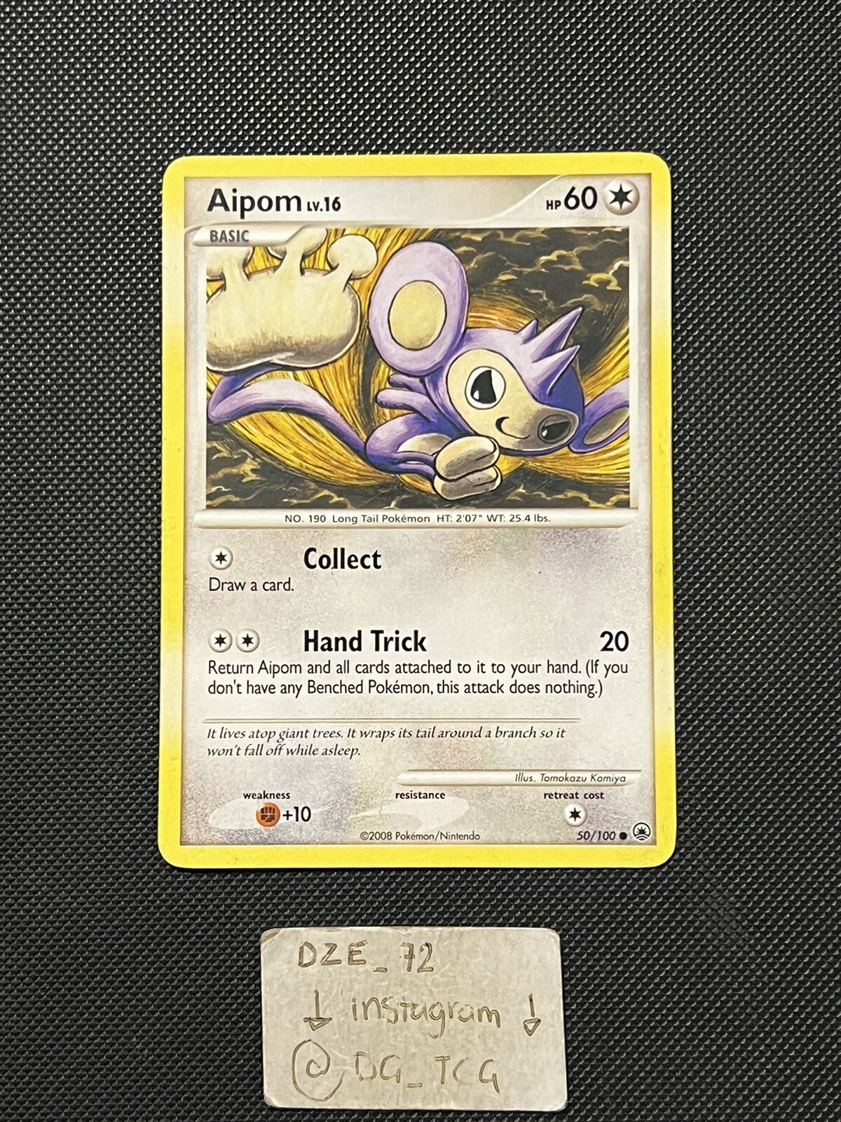 Pokemon D&P Majestic Dawn - Aipom Lv.16 - Non Holo Common - 50/100 - VLP/LP