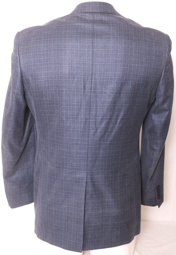 Hart Schaffner Marx Gray Plaid Cashmere Button Sport Coat Blazer Jacket Mens 38R - Picture 4 of 10