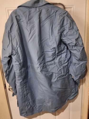 Swedish Cotton Blue Civil Defense Coat Size C48 NEW w/ Heavy Liner - Picture 2 of 5