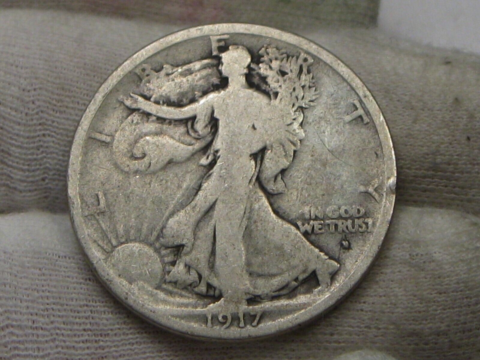 1917-d Obv Walking LIBERTY Half Dollar. #27