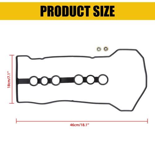 VISVIC Valve Cover Gasket Set For 2003-2008 TOYOTA MATRIX L4-1.8L (OE: VS50542R) - Picture 4 of 12
