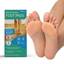 Metatarsal Foot Pads for Pain Relief - 4 Pack Soft Gel Reusable Breathable Sl...