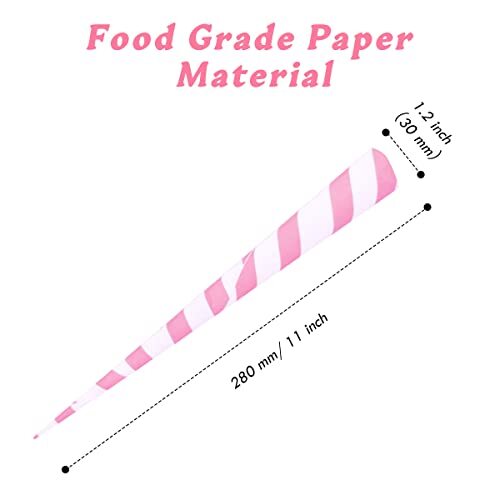 Cotton Candy Cone 90PCS Multicolor Cotton Candy Paper Cones for Cotton