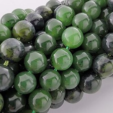 Canadian Jade Beads Nephrite Beads Canada Jade Natural Smooth Round 6mm 8mm 10mm