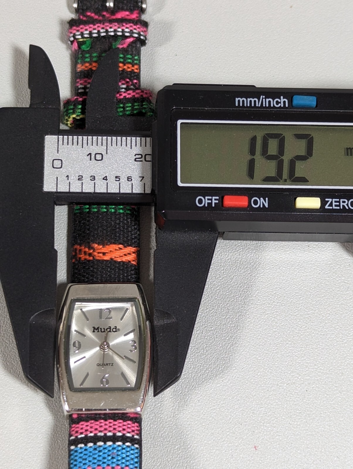 Mudd Silver Tone Dial Rectangle Case Colorful Can… - image 4