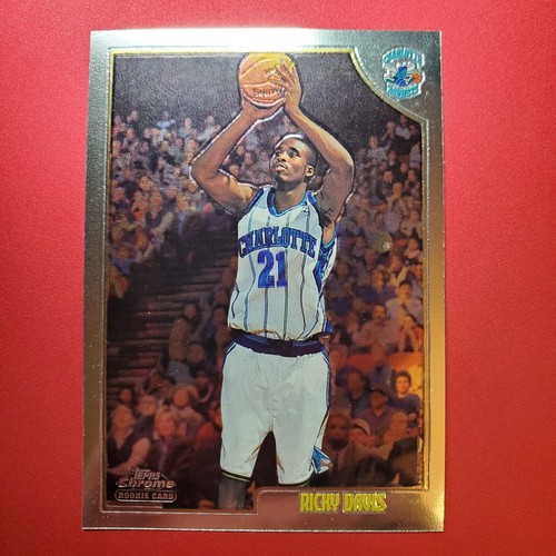 RICKY DAVIS - ROOKIE RC #118 CHARLOTTE HORNETS - IOWA - 1999-00 TOPPS CROMADO - Imagen 3 de 3