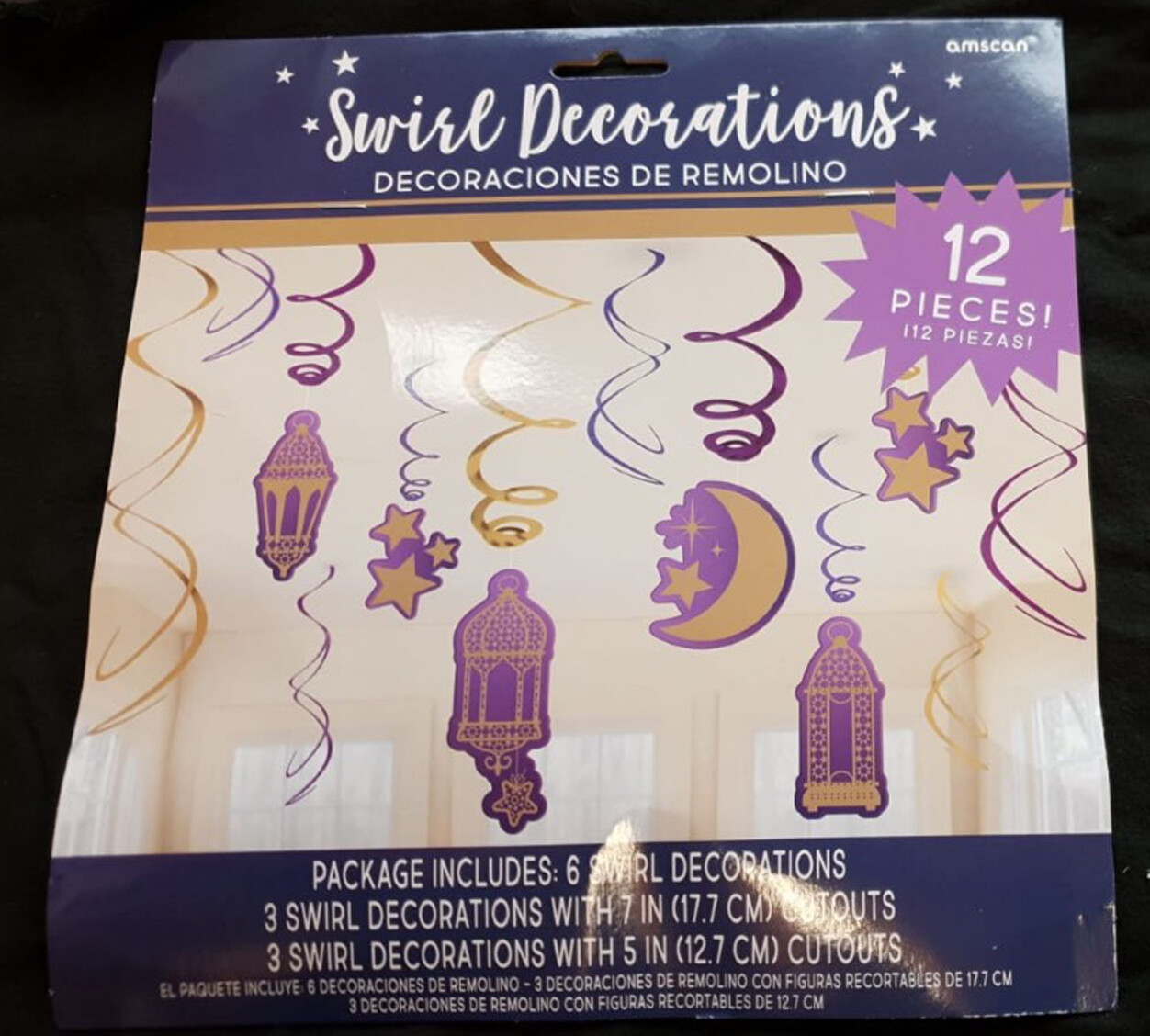 Eid Mubarak Party Decorations Hanging Swirls Muslim Islamic Ramadan Home Decor